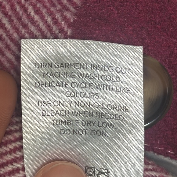 MEMBER’S MARK PLAID SHACKET Purple/White Flannel Shirt Jacket Ladies Size Small - Picture 5 of 6